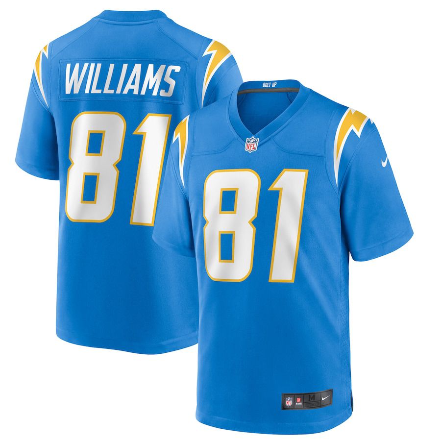 Men Los Angeles Chargers 81 Mike Williams Nike Powder Blue Game NFL Jersey